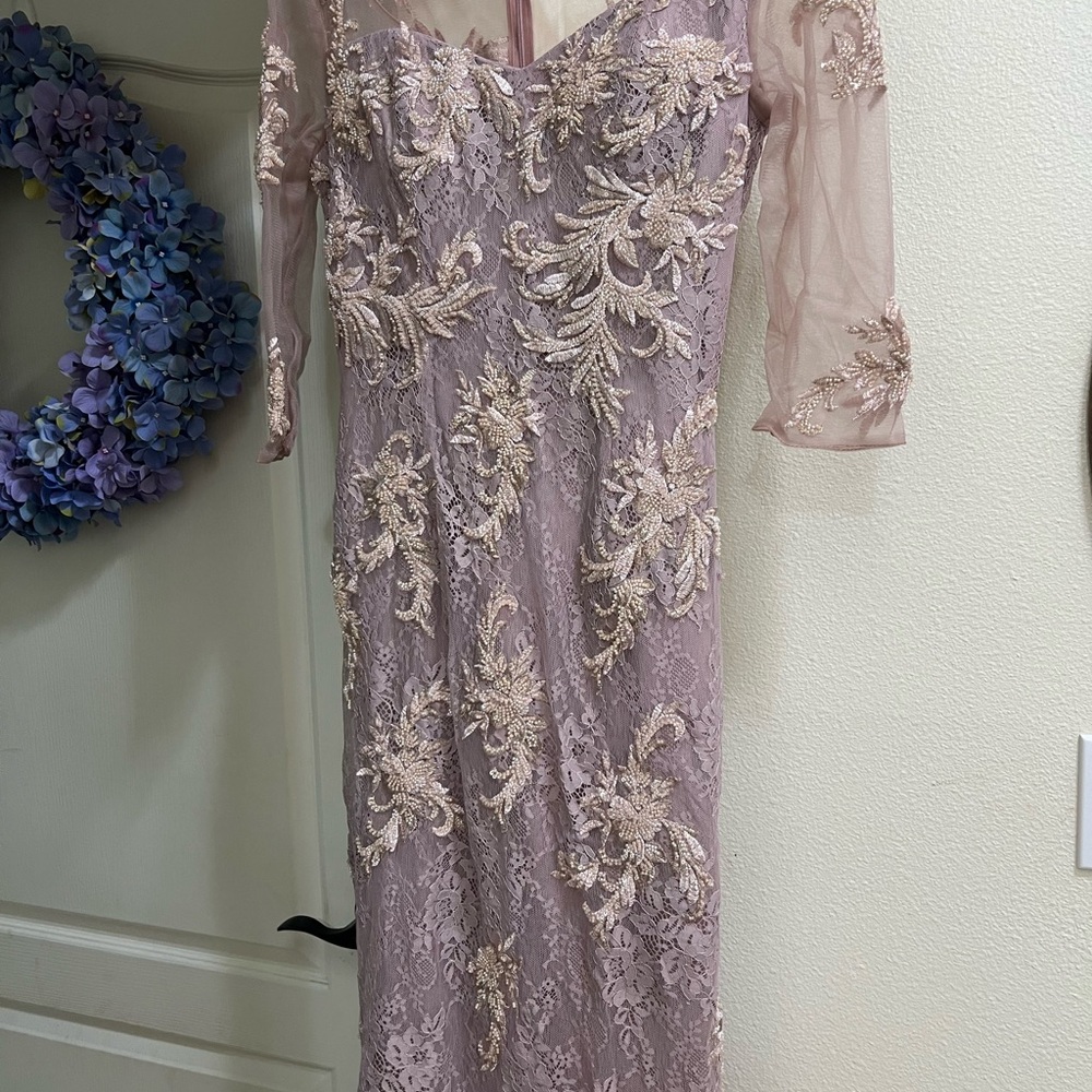 Elegant Purple Gown with Sweetheart Neckline and Bishop Sleeves